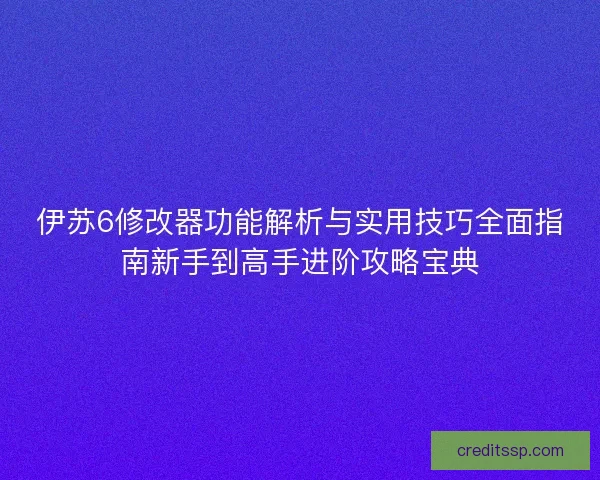 伊苏6修改器功能解析与实用技巧全面指南新手到高手进阶攻略宝典